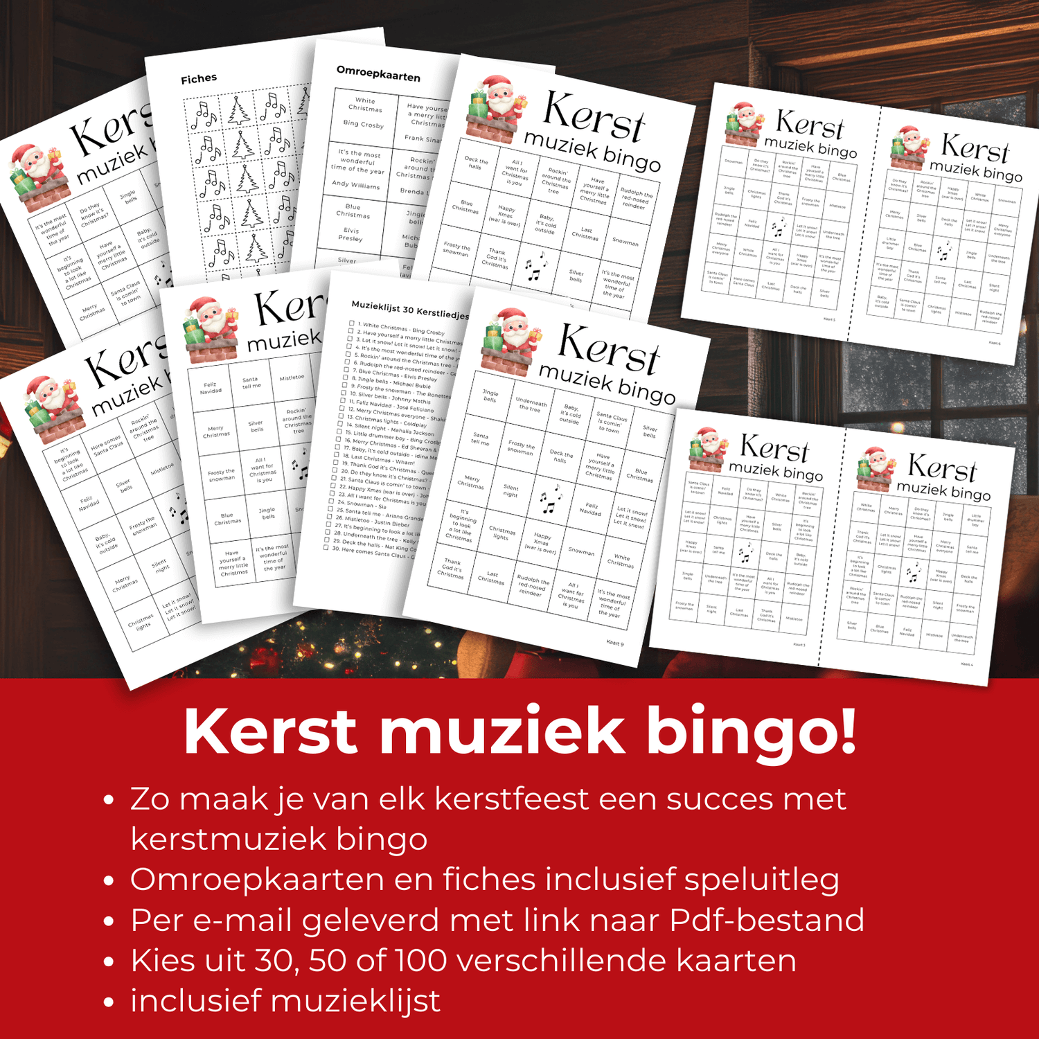 Een extra gezellige kerstavond met het spelen van Kerstmuziek bingo