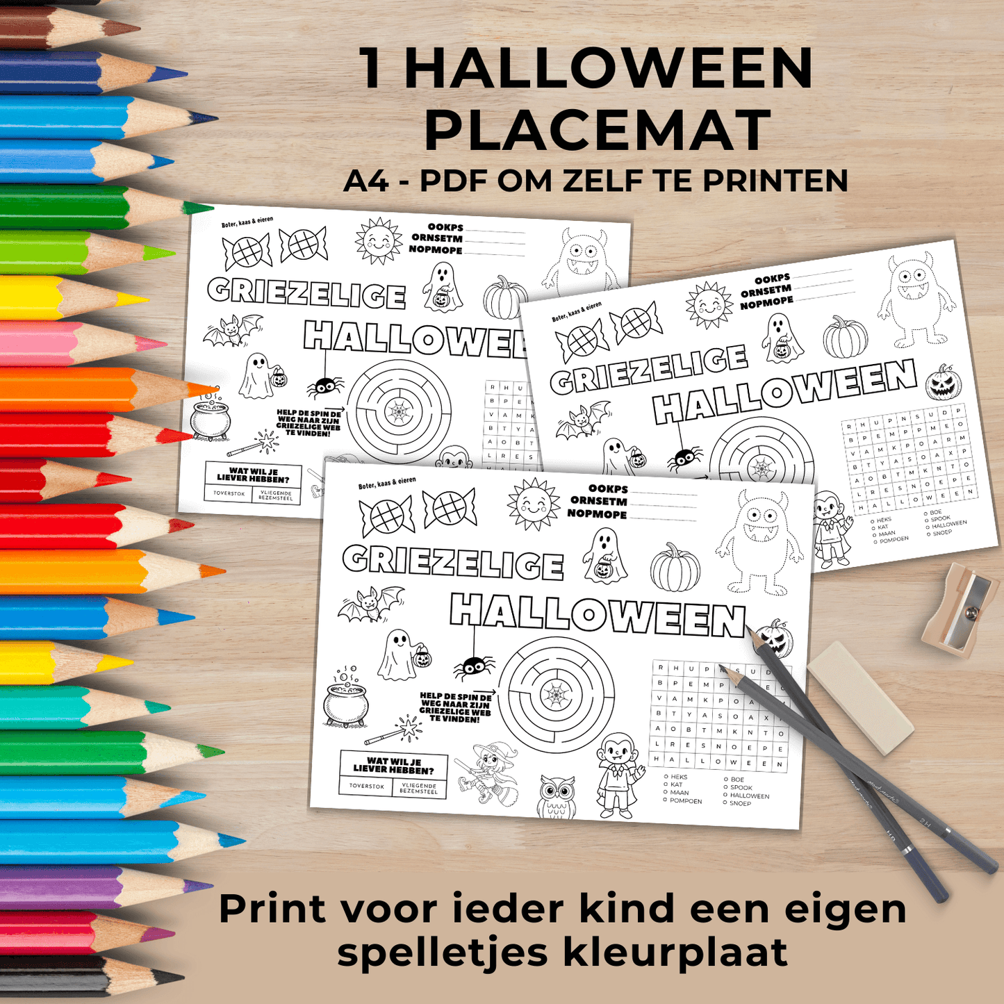 PDF met Halloween activiteiten en spelletjes voor kinderen om te printen
