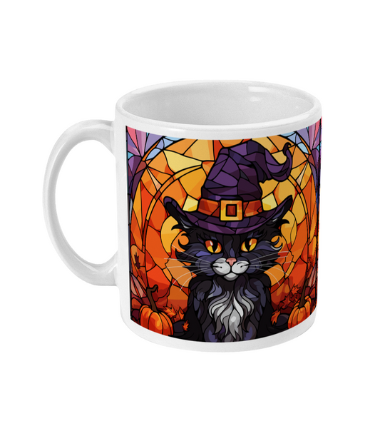 Mok halloween met halloween kat met hoed