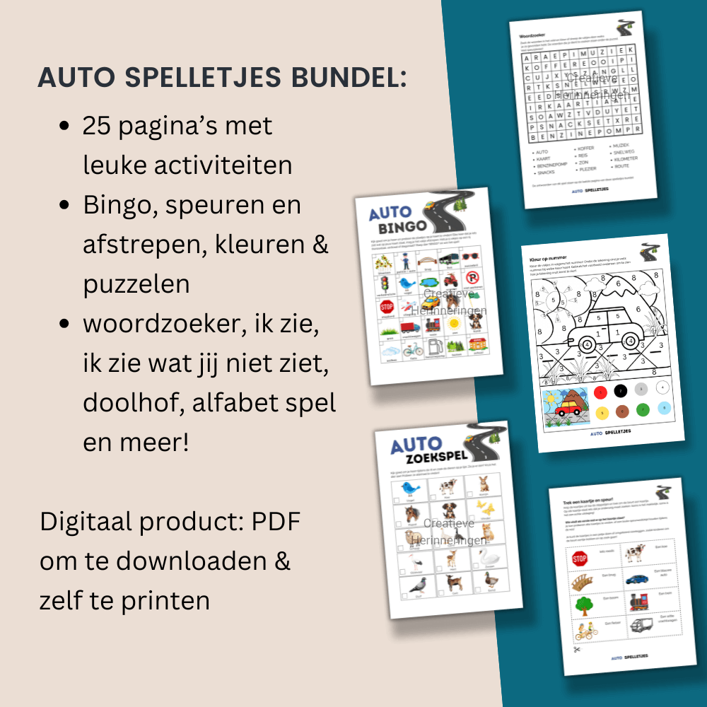 Speelplezier in de auto met spelletjes voor onderweg