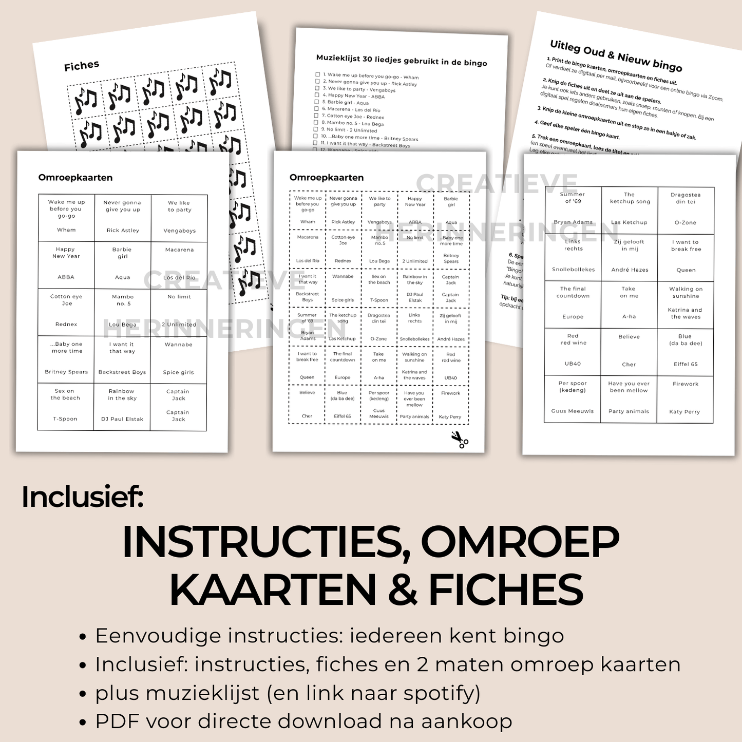 Direct te downloaden muziekbingo voor oud en nieuw, gezelligheid gegarandeerd