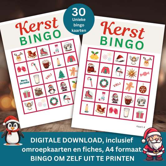 Gebruik dit jaar kerstbingo als het kerst spelletje voor de hele familie