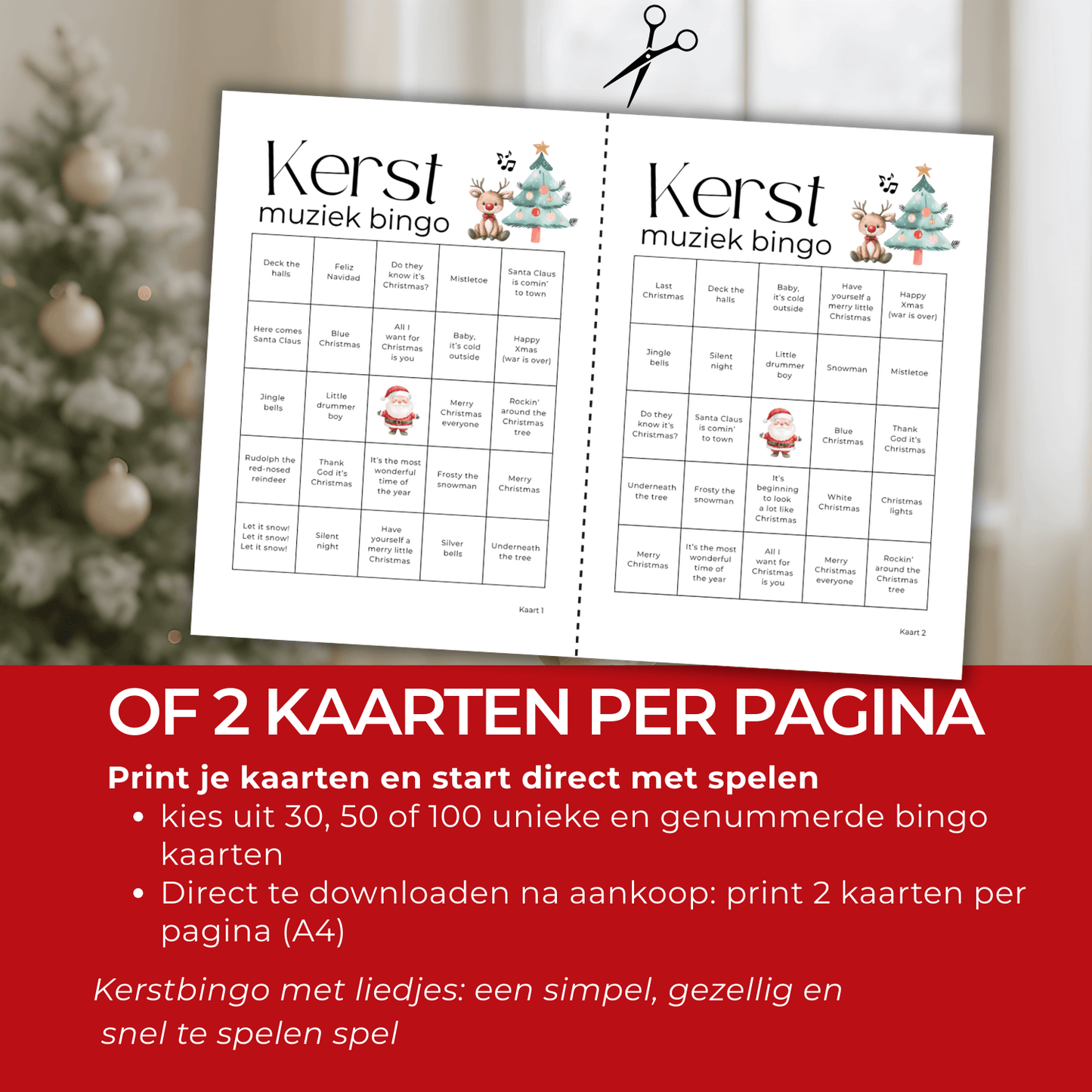 Speel een kerstbingo met kerstmuziek