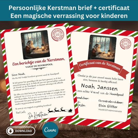 Kerstman brief gepersonaliseerd voor kinderen