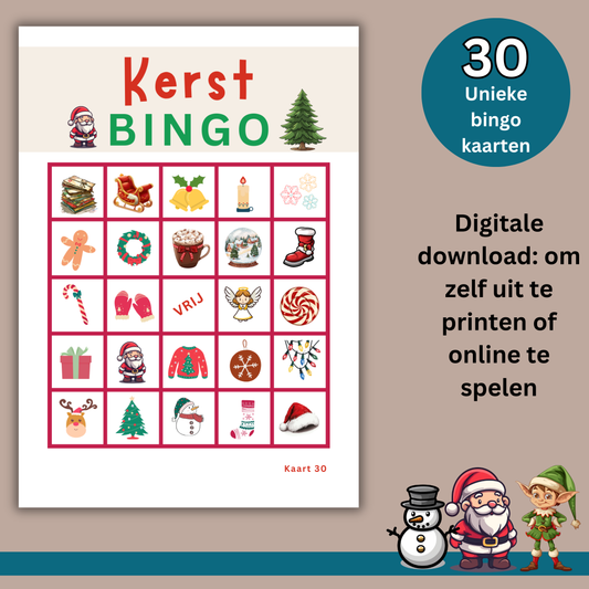 Kerstmis bingo: printbare kaarten of speel online met vrienden of familie