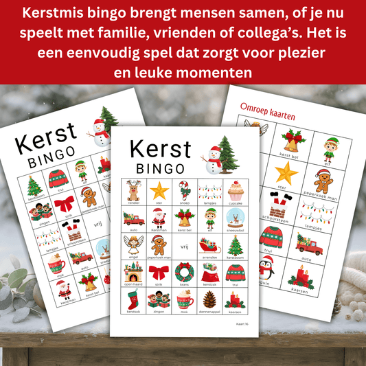 Te downloaden kerstmis bingo kaarten (PDF), print en speel direct