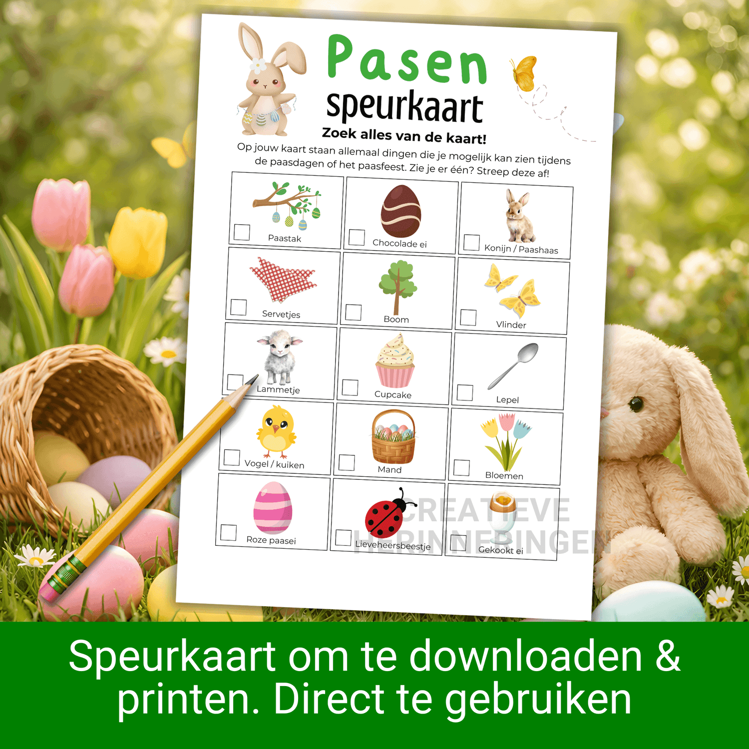 Leuke paasactiviteit voor kinderen: gebruik deze Paas speurkaart. Ontdek & print de speurkaart