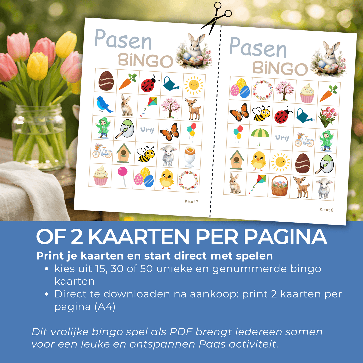 Paas bingo kaarten pdf als vrolijke paas activiteit tijdens het paasweekend