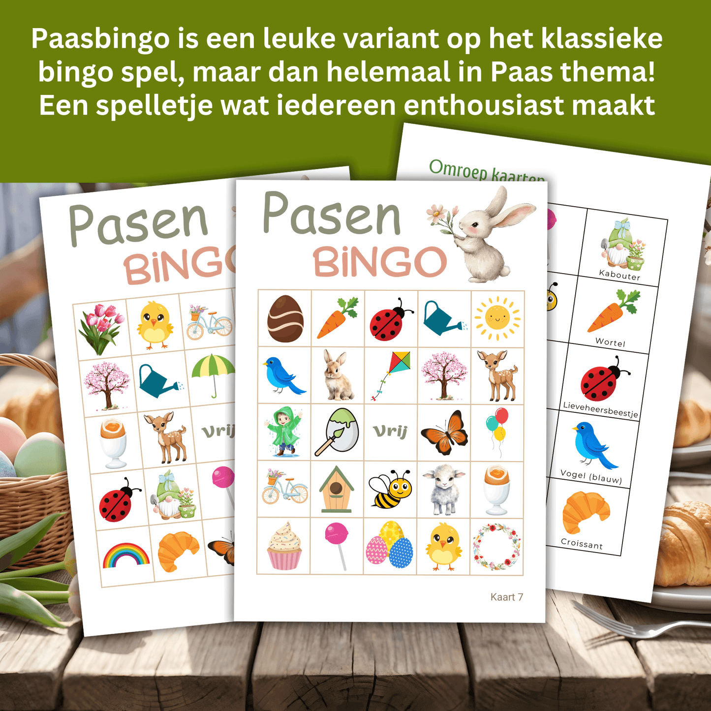 Paasbingo wat je iedere pasen weer kan spelen, succes en plezier voor iedereen