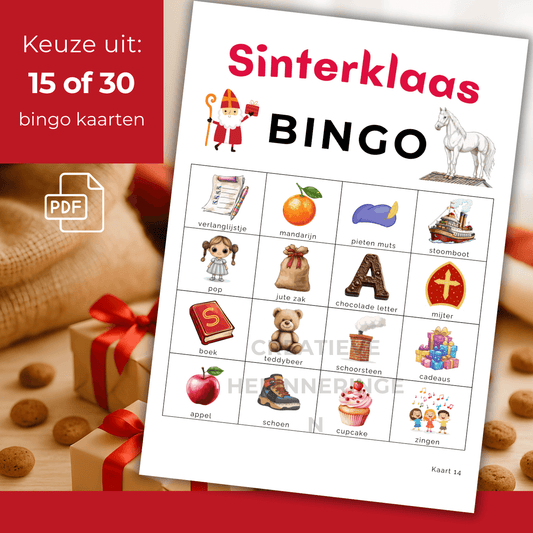 Vrolijke Sinterklaas bingo voor kinderen: ideaal gezelschapsspel voor het hele gezin
