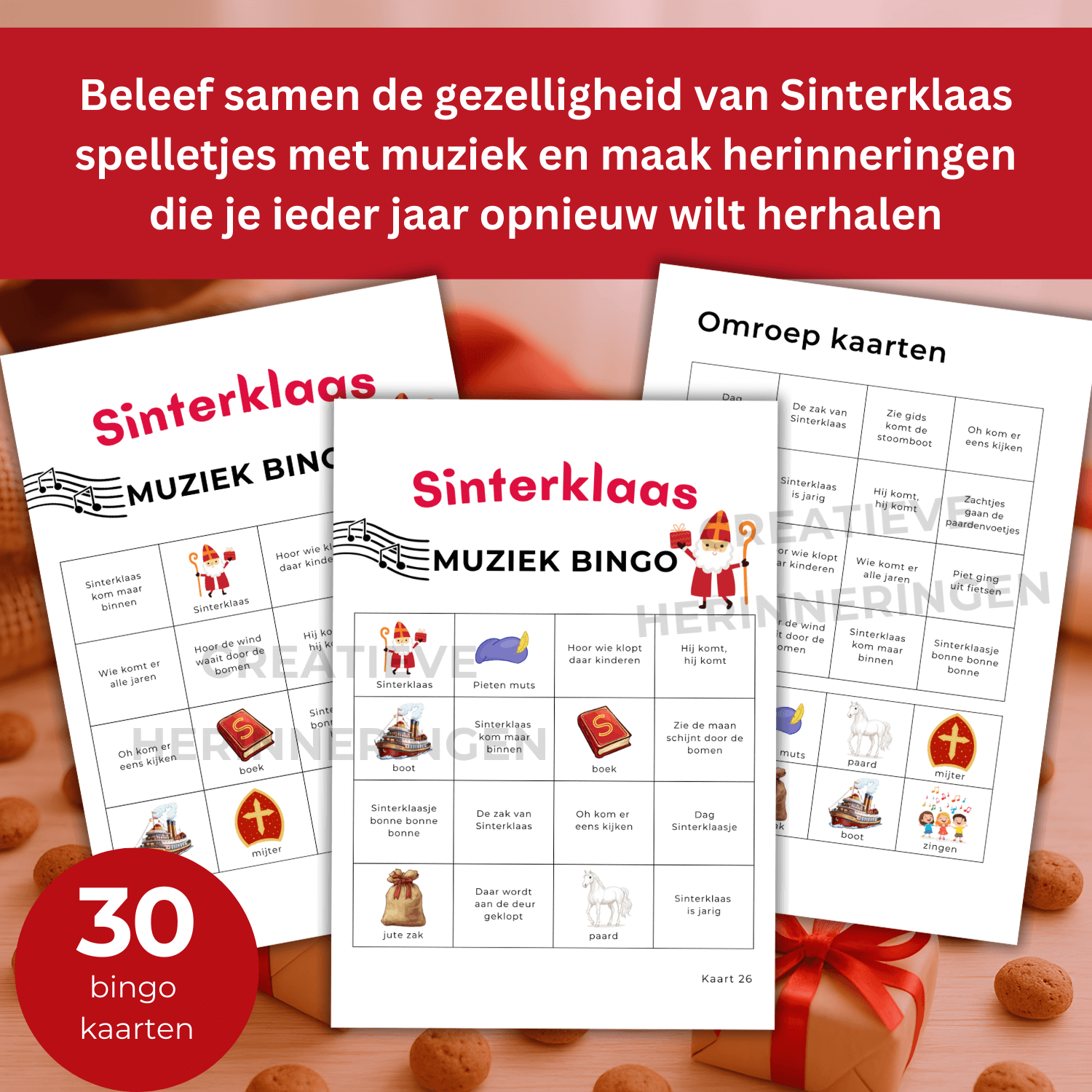 Leuk Sinterklaas spelletje voor plezier en gezelligheid, speel Sinterklaas muziekbingo met Sinterklaasliedjes