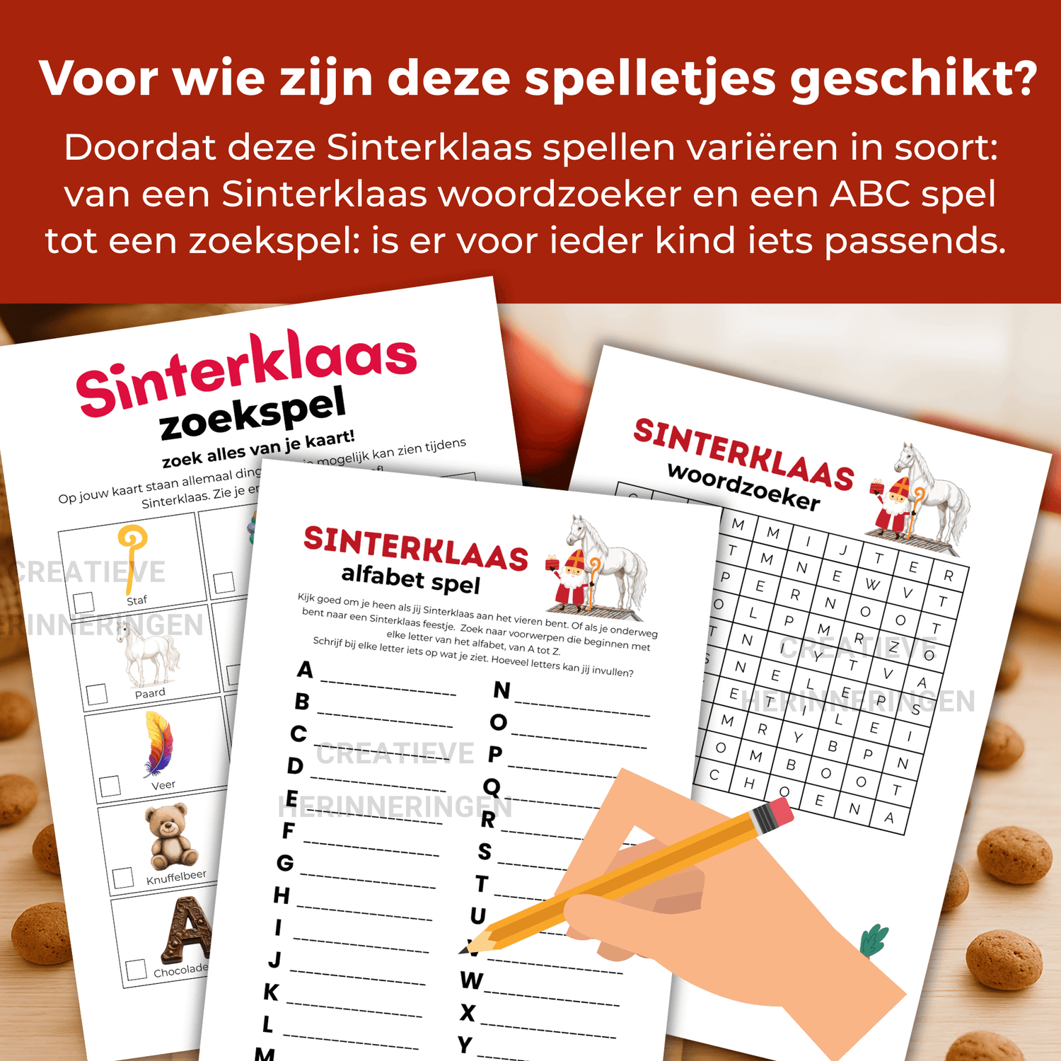 Sinterklaas activiteiten spellen bundel om zelf te printen