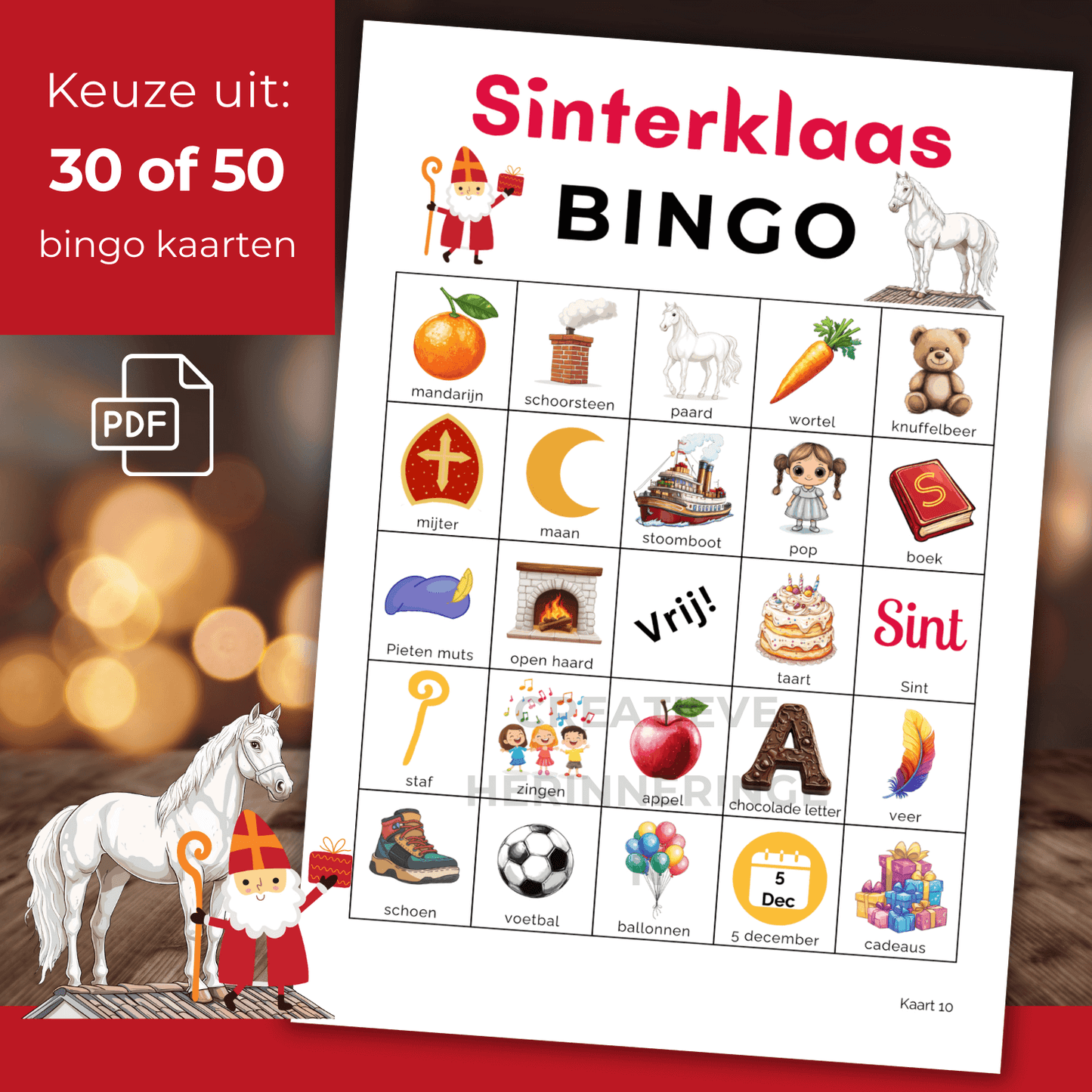Gezellig spelletje spelen met Sinterklaasbingo tijdens pakjesavond