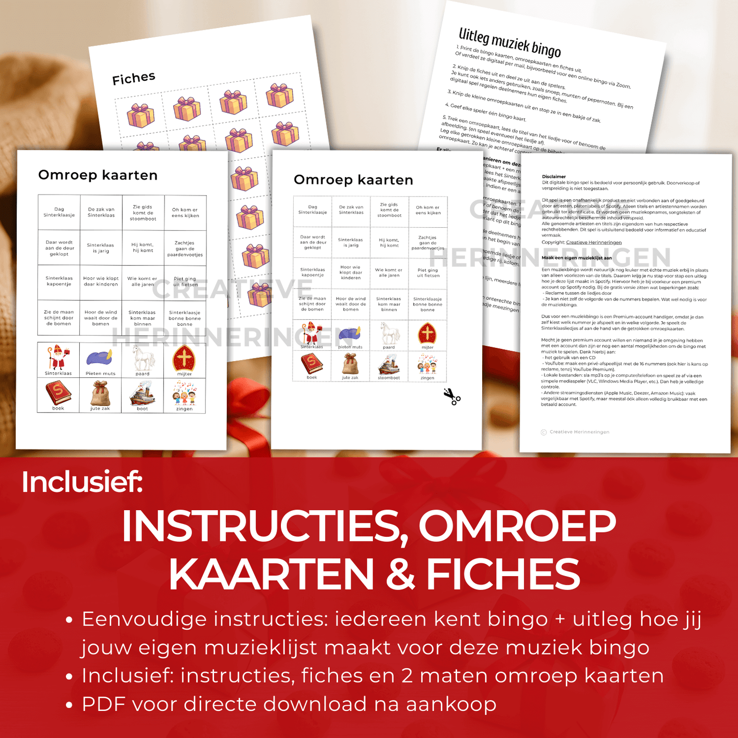 Leuk Sinterklaas spelletjes met liedjes: speel Sinterklaasliedjes muziek bingo