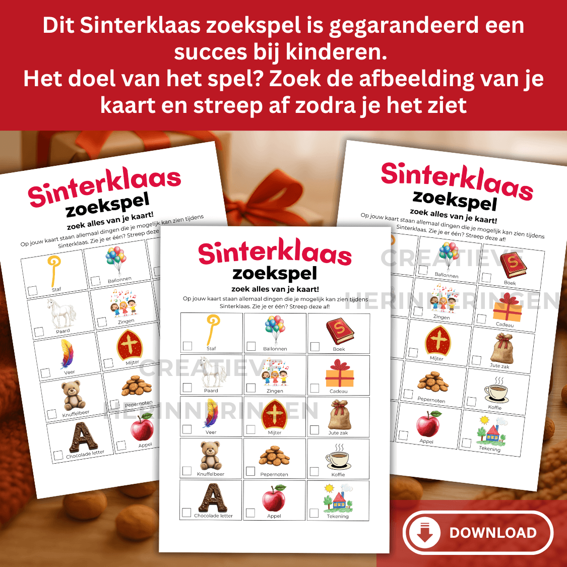 Eenvoudig Sinterklaas spel voor peuters en kleuters