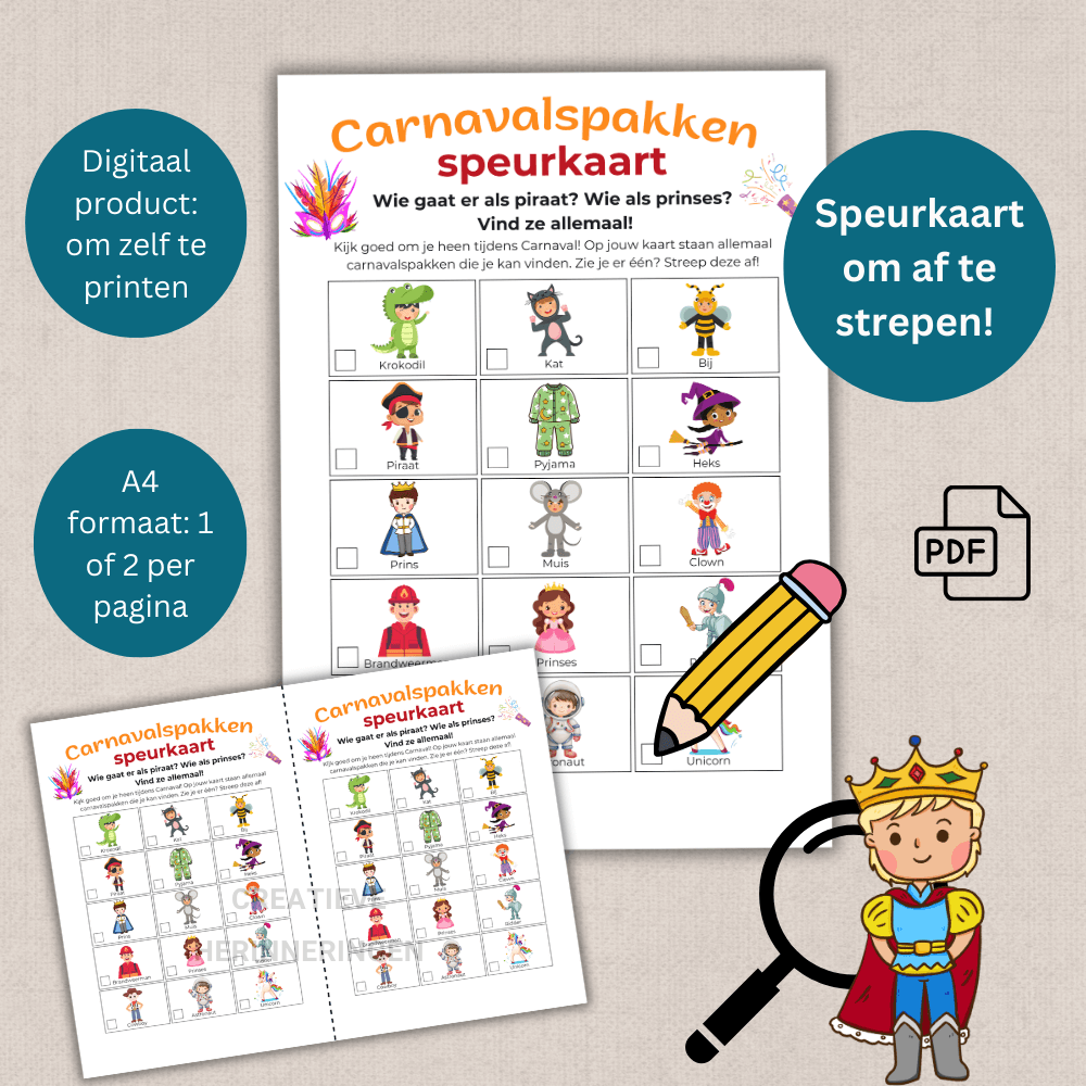 Spot de leukste Carnavalskleding en vink ze af op de speurkaart