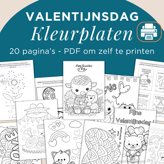 Kleurplaten Valentijnsdag voor kinderen met leuke tekeningen en spelletjes