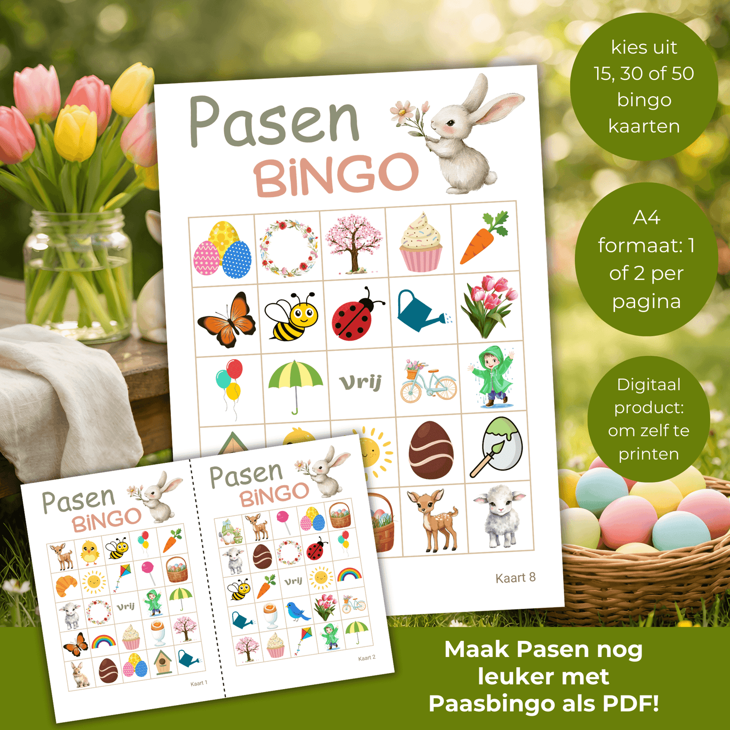 Download en print eenvoudig deze Paasbingo voor het paasweekend