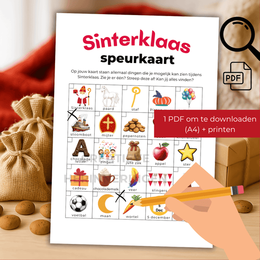Sinterklaas speurkaart om een eigen speurtocht te maken