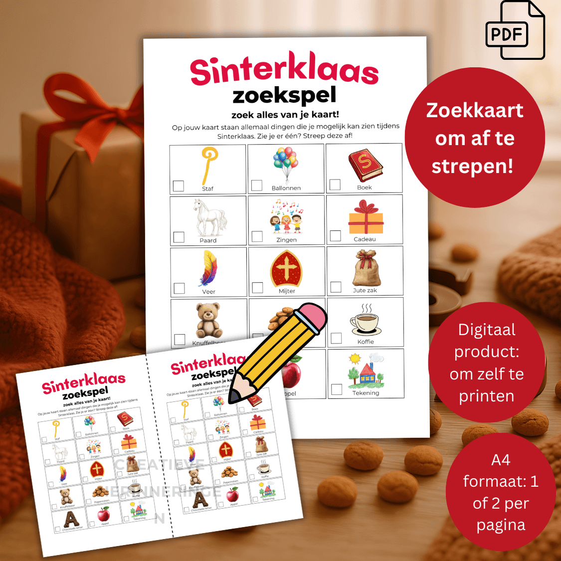 Leuk zoek en vind spelletje Sinterklaas voor kinderen