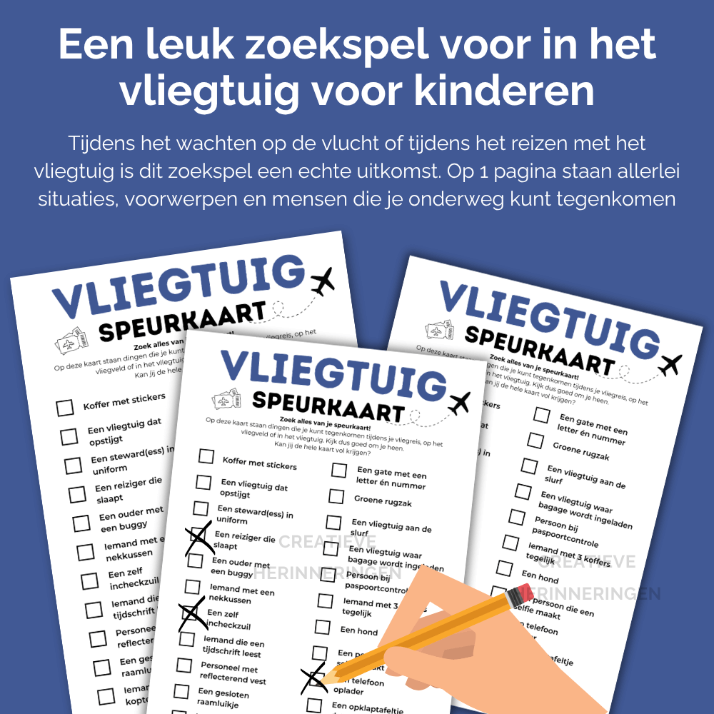 Zoekspelletje voor kinderen om te spelen in het vliegtuig en op het vliegveld